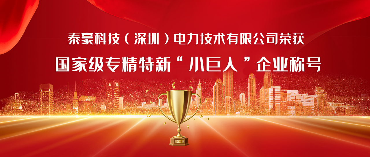 再添國(guó)家級(jí)榮譽(yù)！泰豪科技（深圳）電力技術(shù)有限公司榮獲專精特新“小巨人”企業(yè)稱號(hào)