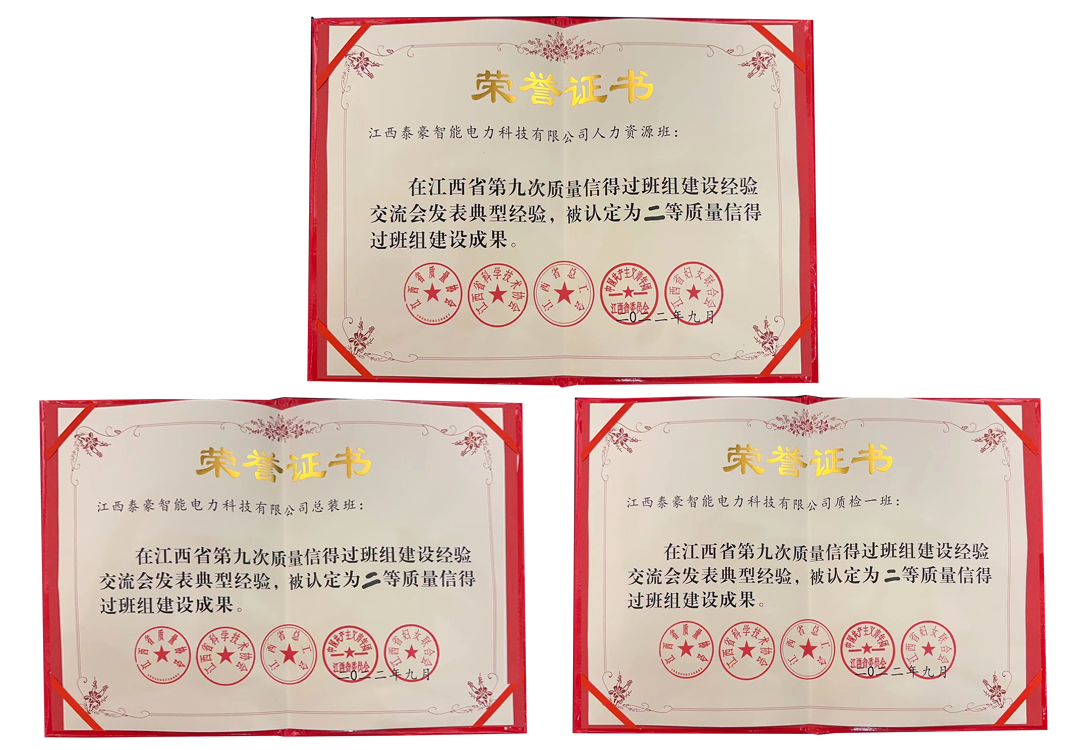 同心聚力創(chuàng)佳績(jī)，“優(yōu)秀班組”展風(fēng)采——泰豪智能電氣江西電力科技公司三個(gè)班組榮獲“質(zhì)量信得過班組”稱號(hào)！(圖4)