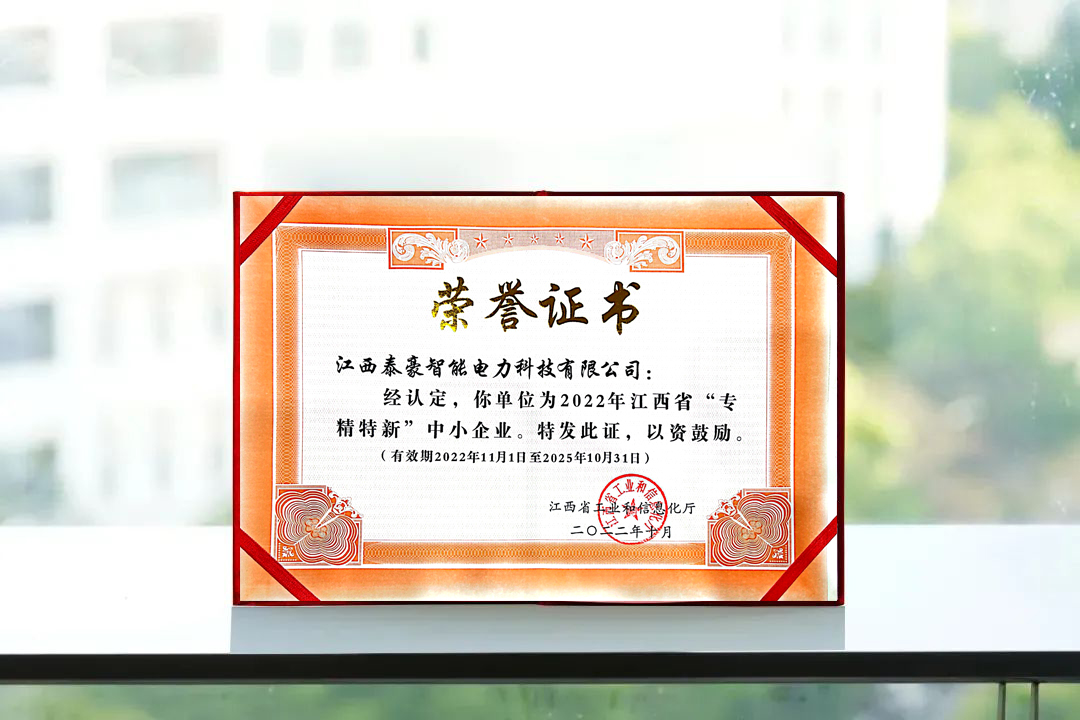 再添榮譽|泰豪智能電氣江西電力科技公司榮獲2022年江西省“專精特新”中小企業(yè)稱號(圖1) 再添榮譽|泰豪智能電氣江西電力科技公司榮獲2022年江西省“專精特新”中小企業(yè)稱號(圖1)