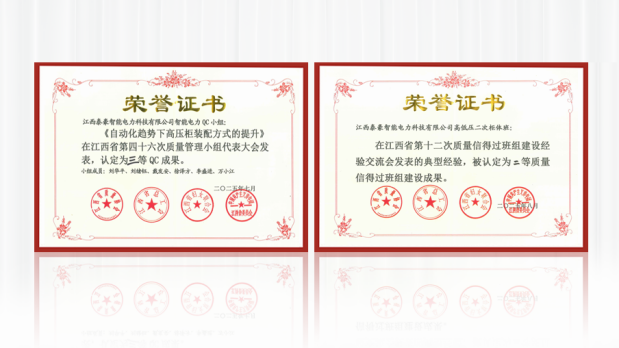 省級(jí)榮譽(yù)！江西泰豪智能電力QC小組與班組建設(shè)成果再創(chuàng)佳績(jī)(圖1)